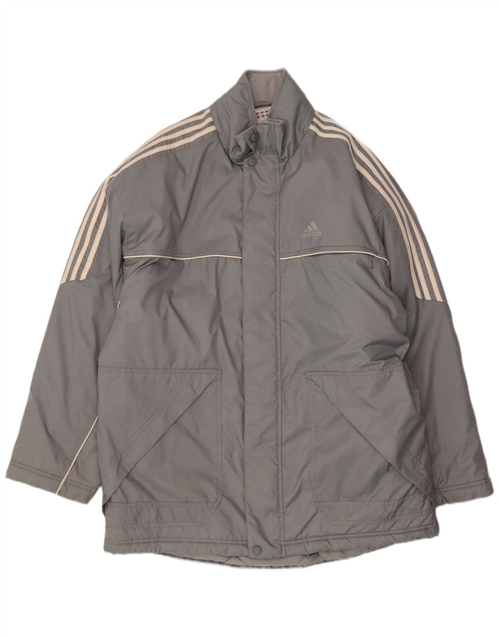 Giacca a vento da uomo Adidas UK 42/44 Large Grigia in poliammide