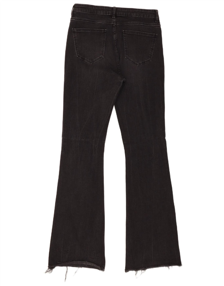 Jeans svasati a vita alta da donna Zara EU 40 medio W30 L34 cotone nero
