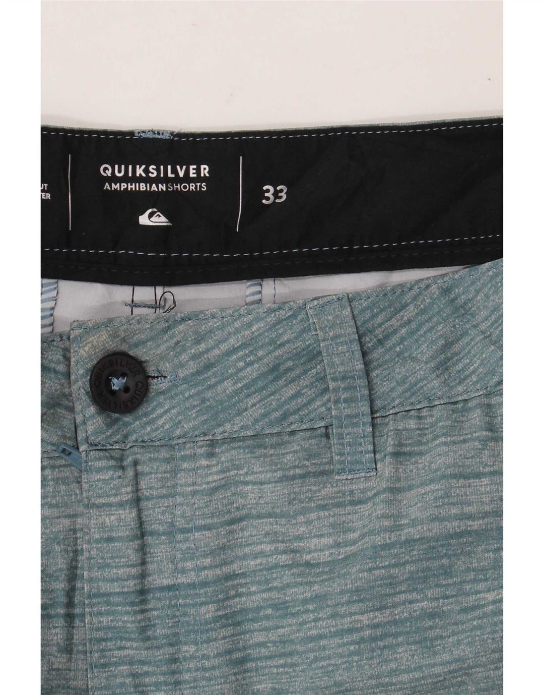 Pantaloncini chino da uomo Quiksilver W33 a righe verdi medie