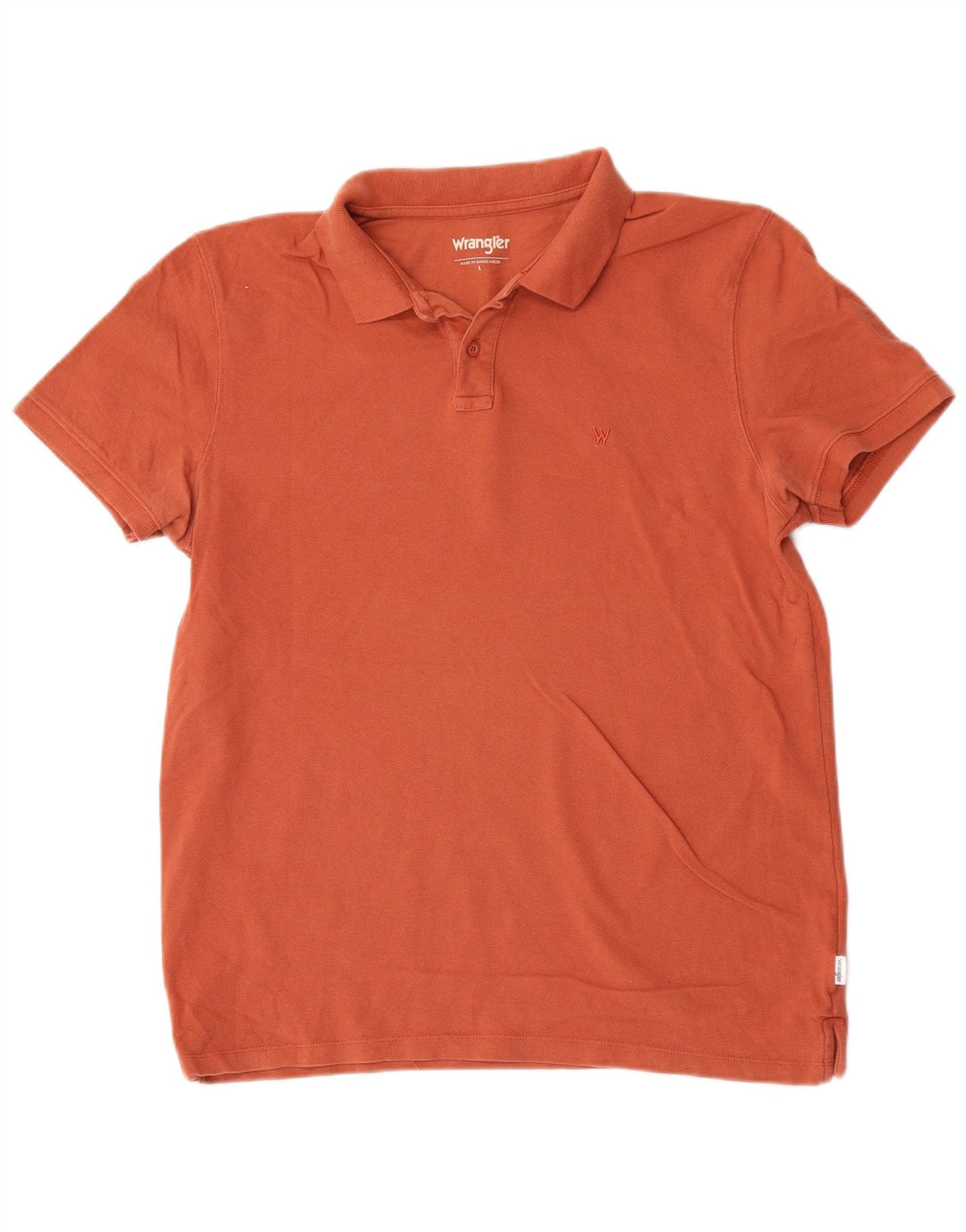 Polo da uomo Wrangler grande in cotone arancione