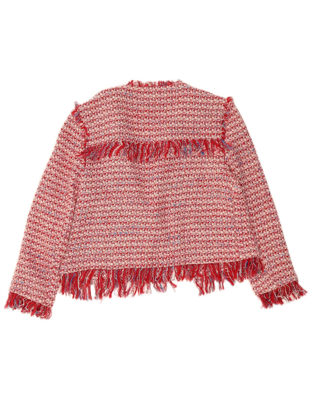 Giacca Bolero aperto da donna Zara UK 16 grande rosso screziato