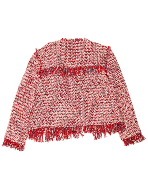Giacca Bolero aperto da donna Zara UK 16 grande rosso screziato