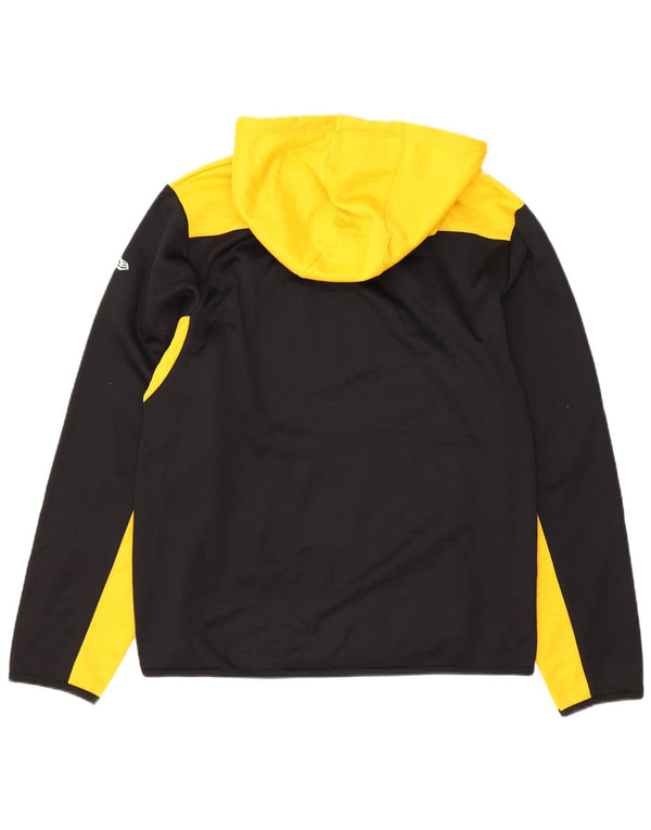 NFL Mens Pittsburgh Steelers Hoodie Jumper Medium Black Colourblock