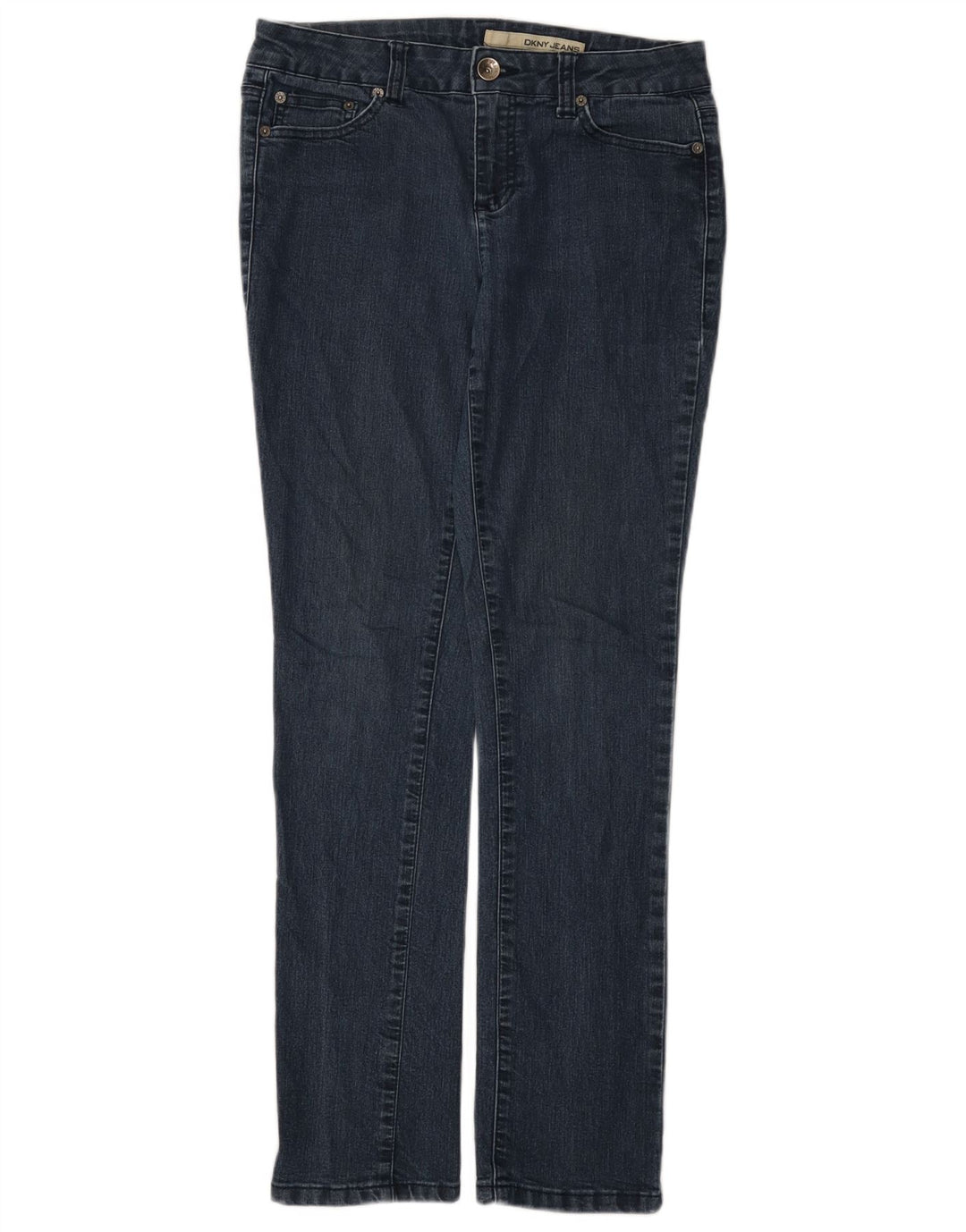 Jeans slim da donna Dkny US 8 medio W30 L31 cotone blu navy