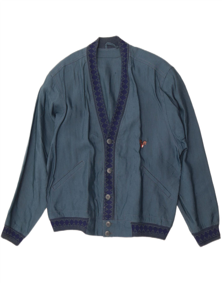 Bomber Uomo Bignami IT 48 Blu Medio Lino