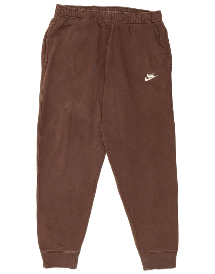 Pantaloni da tuta da uomo Nike Joggers grandi in cotone marrone