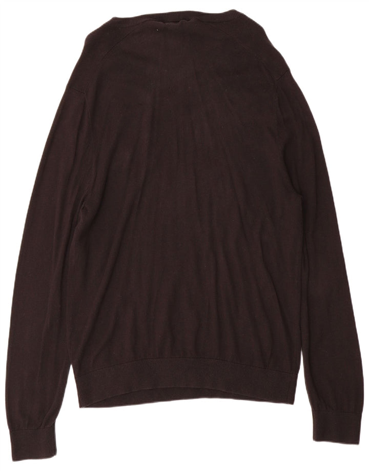 Maglione da uomo con scollo a V Nautica, grande cotone nero