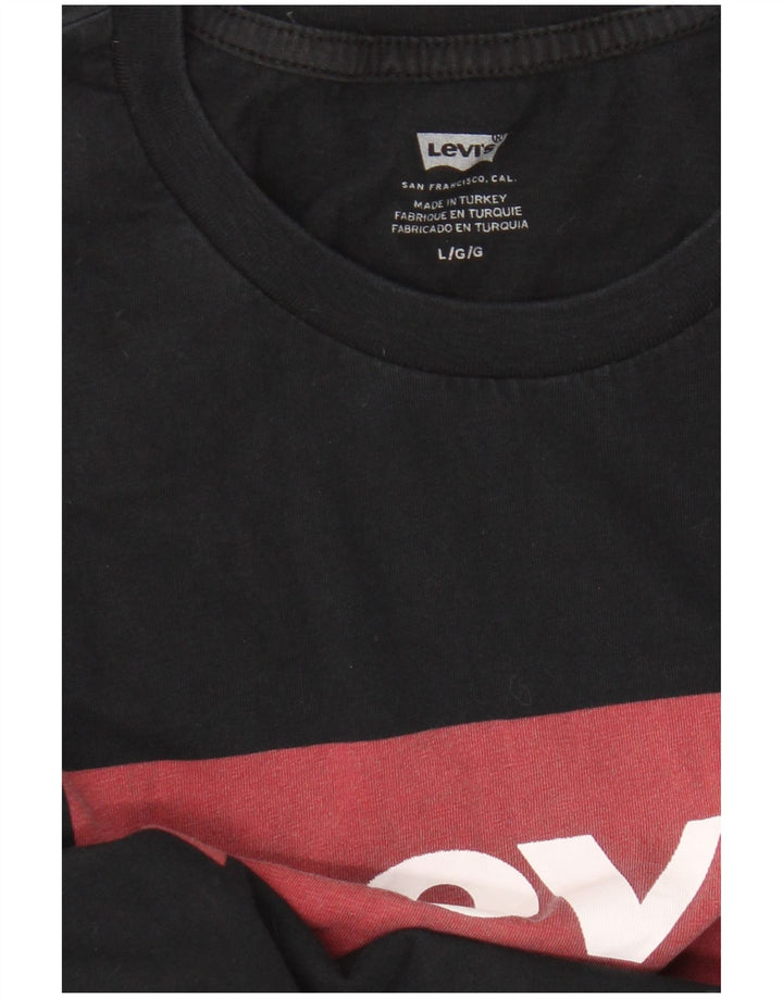 T-shirt grafica da uomo Levi's Top grande nera