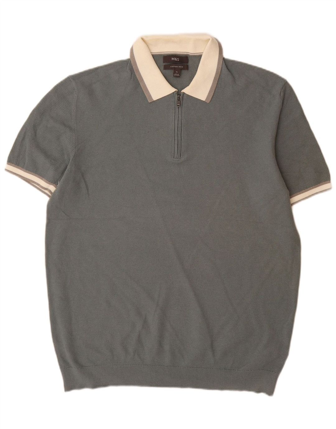 Maglione maglione da uomo Marks & Spencer con collo alto XL grigio color block