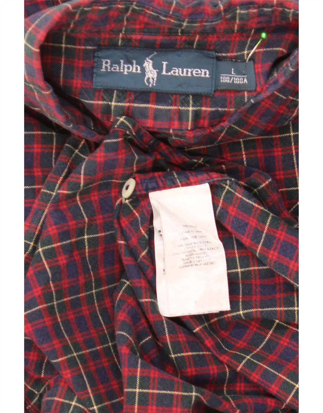 Polo Ralph Lauren Camicia da uomo in cotone a quadri rossi grandi