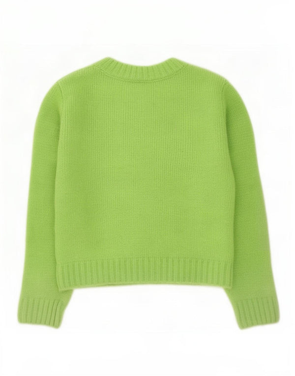 Maglione corto girocollo da donna Zara UK 10 piccolo verde