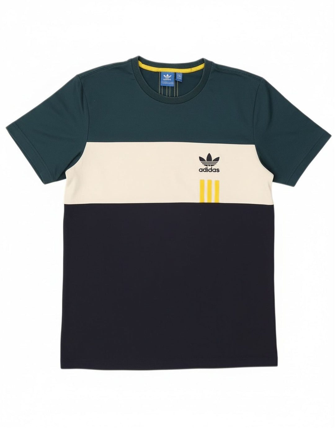 T-shirt da uomo Adidas Top in cotone color block multicolore medio