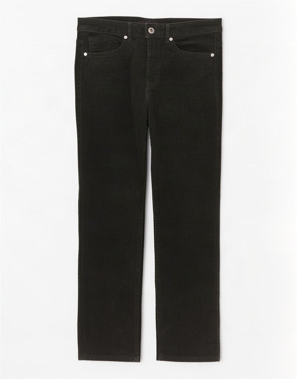 Marks & Spencer Womens Crop Corduroy Trousers UK 12 Medium W30 L25 Khaki