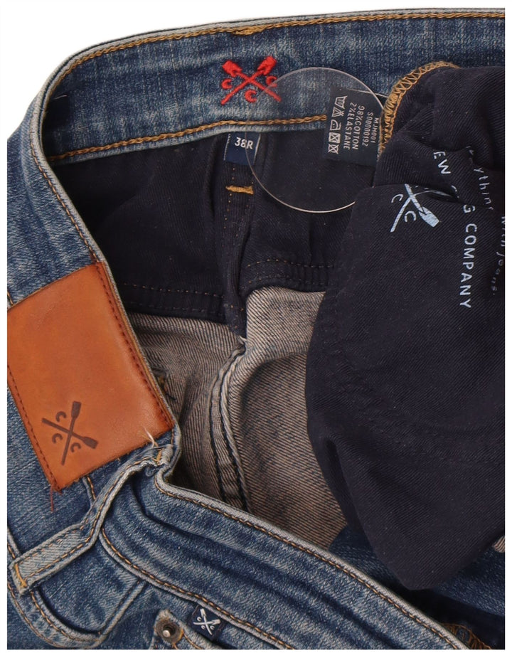 Crew Clothing Jeans dritti regolari da uomo W38 L27 cotone blu