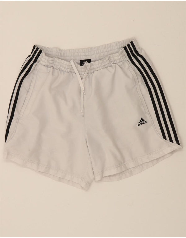 Pantaloncini sportivi da uomo ADIDAS grandi bianchi in poliestere