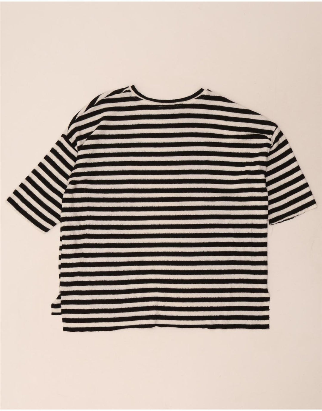 T-shirt oversize da donna Zara UK 14 a righe medie nere