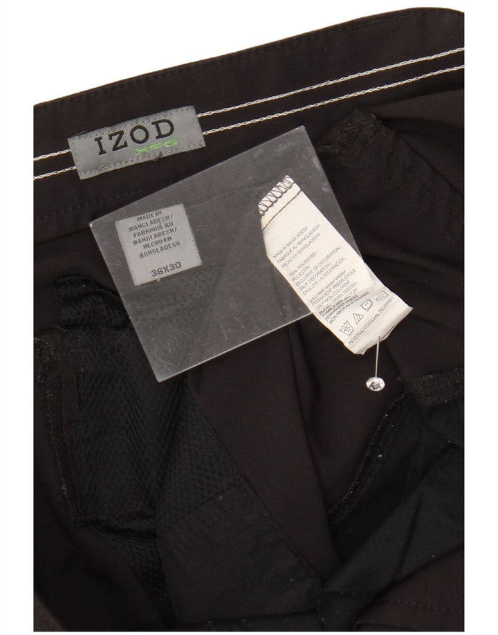 Pantaloni chino dritti da uomo IZOD W36 L30 poliestere nero