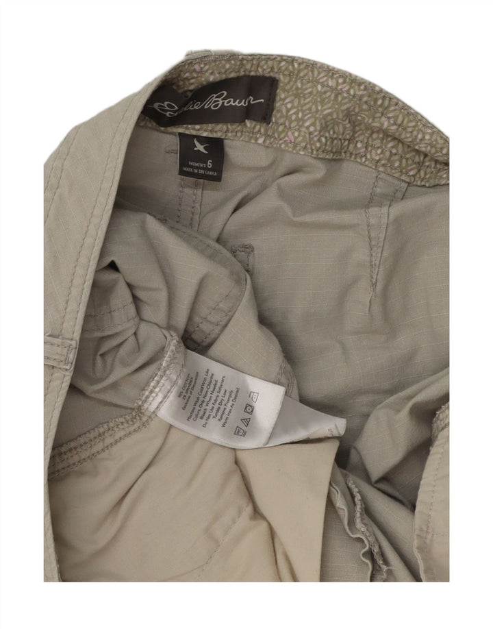 EDDIE BAUER Womens Straight Cropped Trousers US 6 Medium W34 L24 Grey Vintage Eddie Bauer and Second-Hand Eddie Bauer from Messina Hembry 