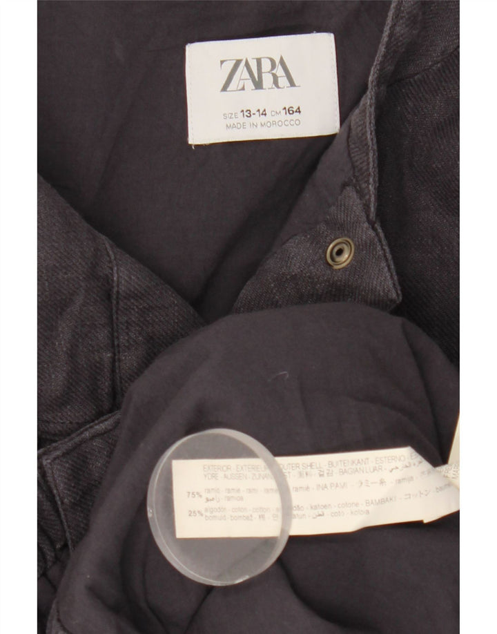 Giacca Utility Zara per Ragazze 13-14 Anni Blu Navy Ramie