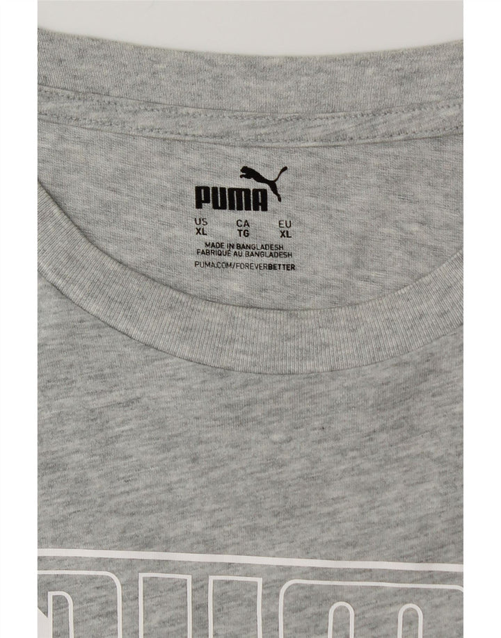 T-shirt grafica da uomo PUMA Top XL grigio chiazzato