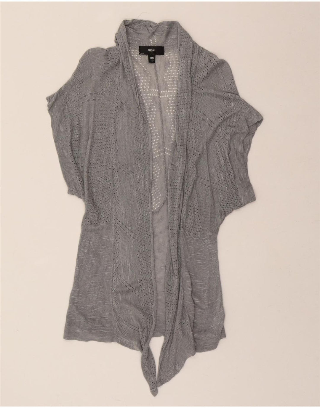 MOSSIMO Womens Open Cardigan Sweater UK 6 XS Grey Rayon Vintage Mossimo and Second-Hand Mossimo from Messina Hembry 