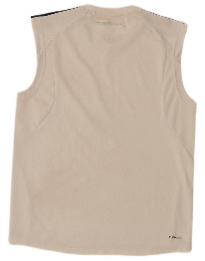 Canotta Adidas Climalite da uomo di colore bianco medio