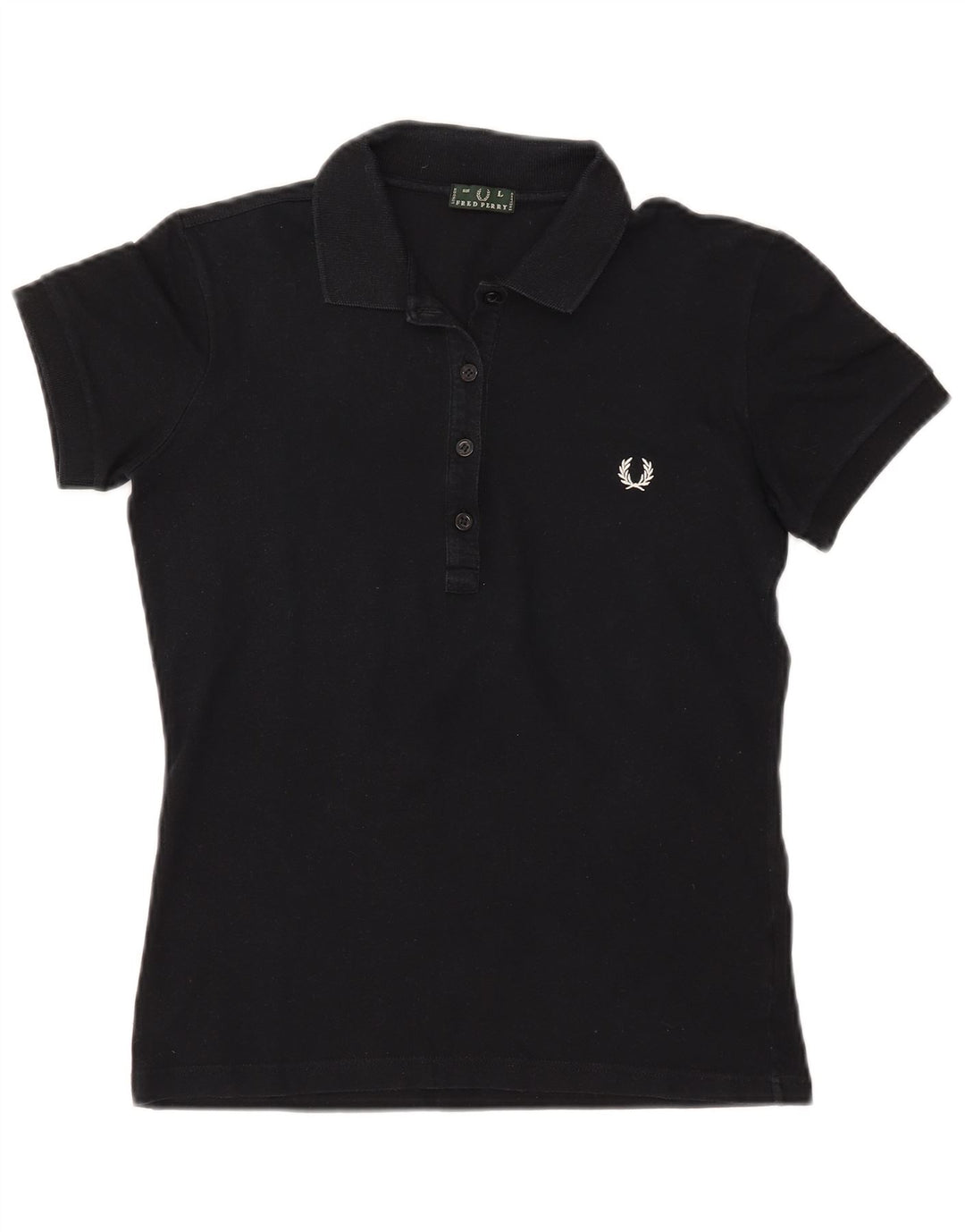 Polo da donna FRED PERRY UK 16 grande cotone nero