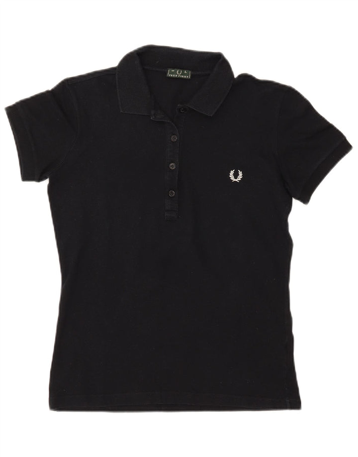 Polo da donna FRED PERRY UK 16 grande cotone nero