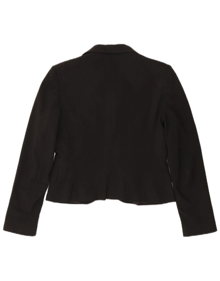 Max & Co. Giacca blazer da donna a 2 bottoni UK 10 piccola poliestere nero