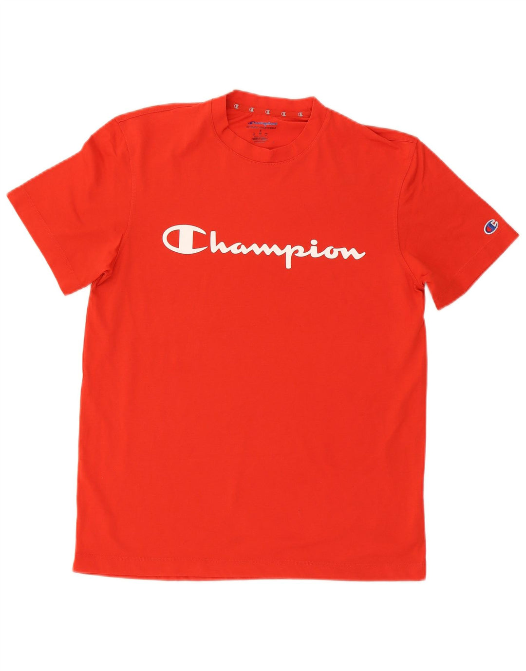 T-shirt grafica da uomo Champion Top piccola in poliestere rosso