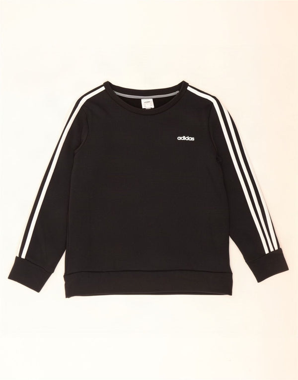 Felpa Adidas Climalite da donna UK 16/18 Large Nero Poliestere