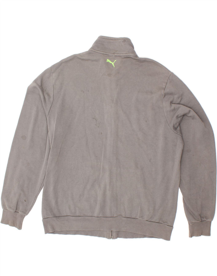 PUMA Mens Graphic Tracksuit Top Jacket XL Grey Cotton Vintage Puma and Second-Hand Puma from Messina Hembry 
