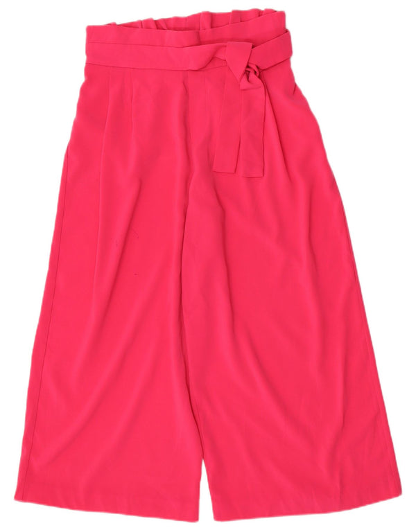 Pantaloni Capri a gamba larga a vita alta da donna Zara medi W28 L22 Rosa