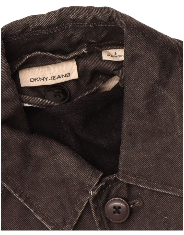 Cappotto in denim da uomo Dkny UK 36 piccolo ramiè nero