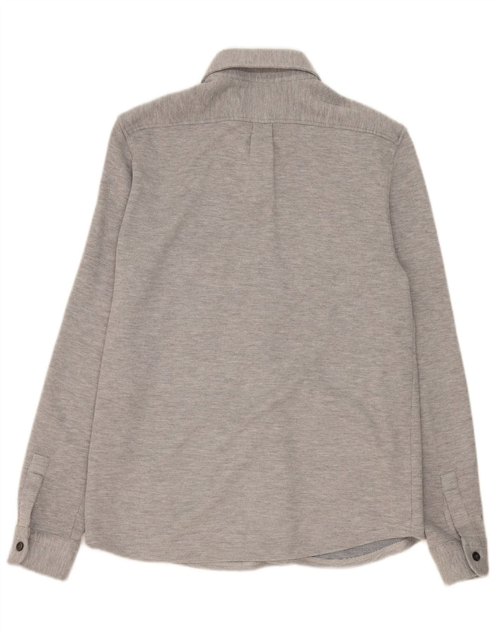 Camicia da uomo Reiss in cotone grigio medio