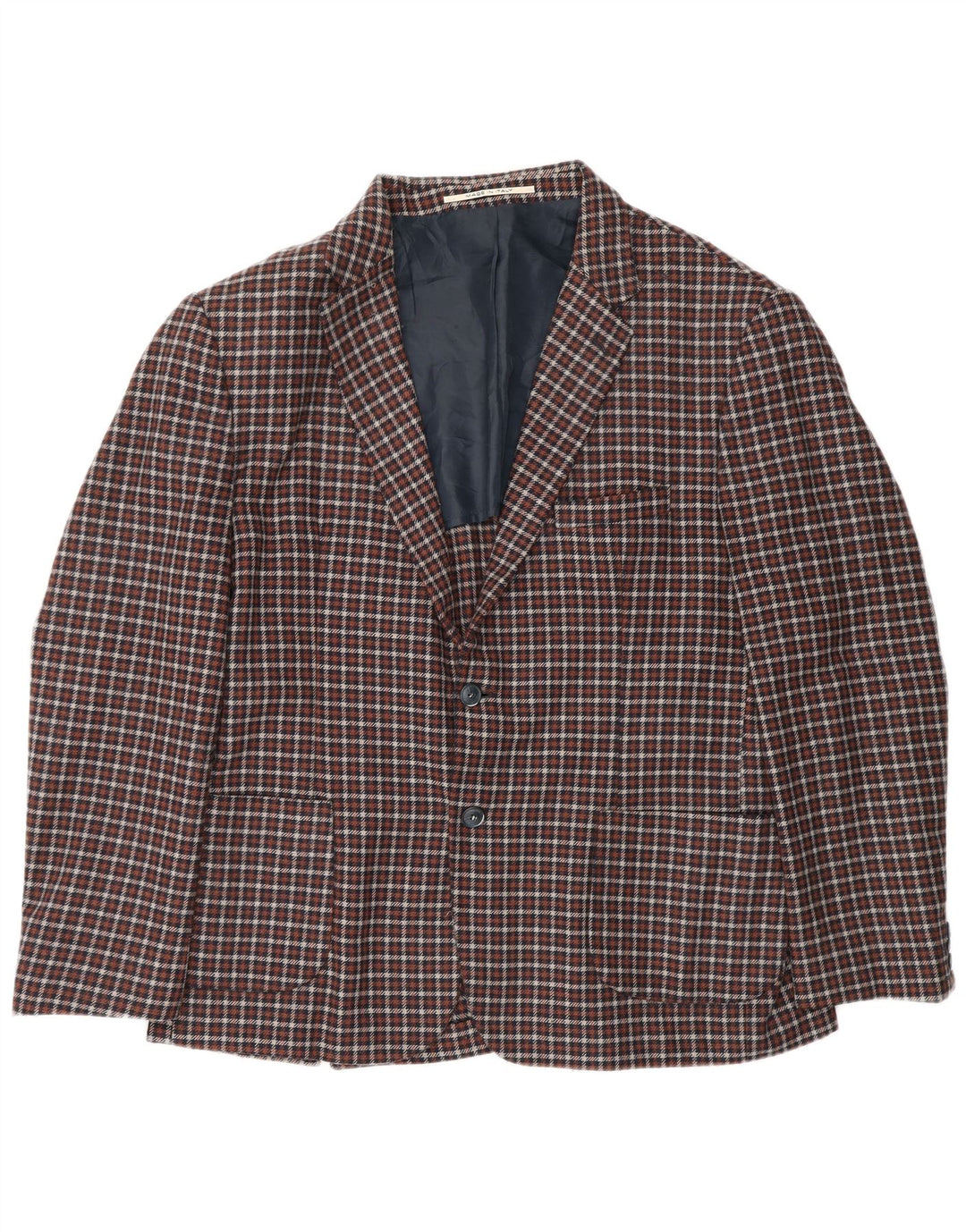 Exibit Giacca blazer da uomo a 2 bottoni UK 40 Large Brown Check