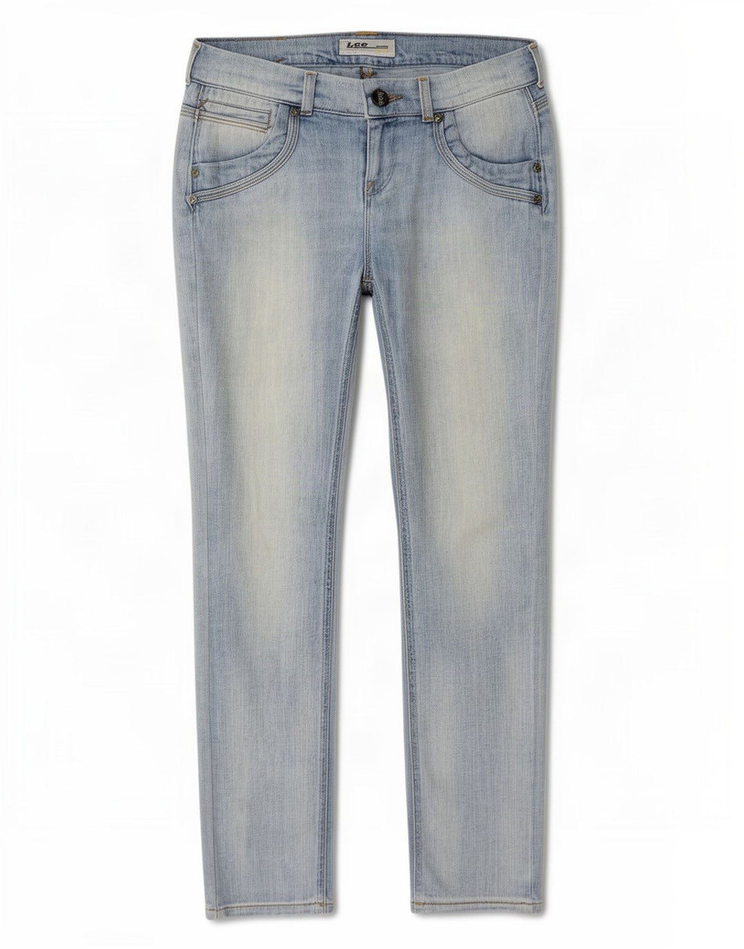 Jeans slim da donna Lee W28 L30 cotone blu
