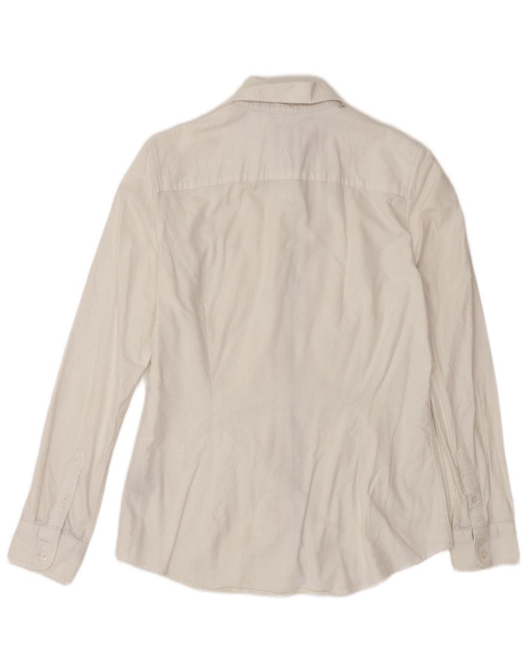 CREW CLOTHING Camicia da donna dalla vestibilità classica UK 8 piccola in cotone bianco