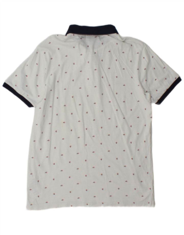 Polo grafica da uomo Fila piccola in cotone bianco