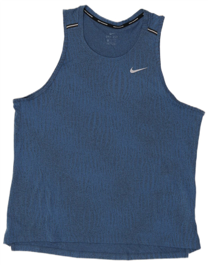 Canotta Nike Dri Fit da uomo XL blu in poliestere