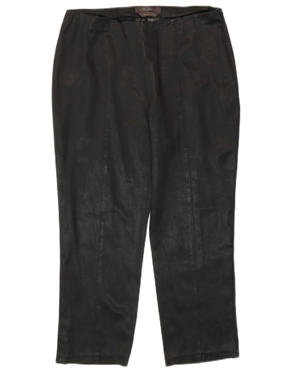 Pantaloni corti da donna Max Mara UK 12 medi W30 L23 cotone nero