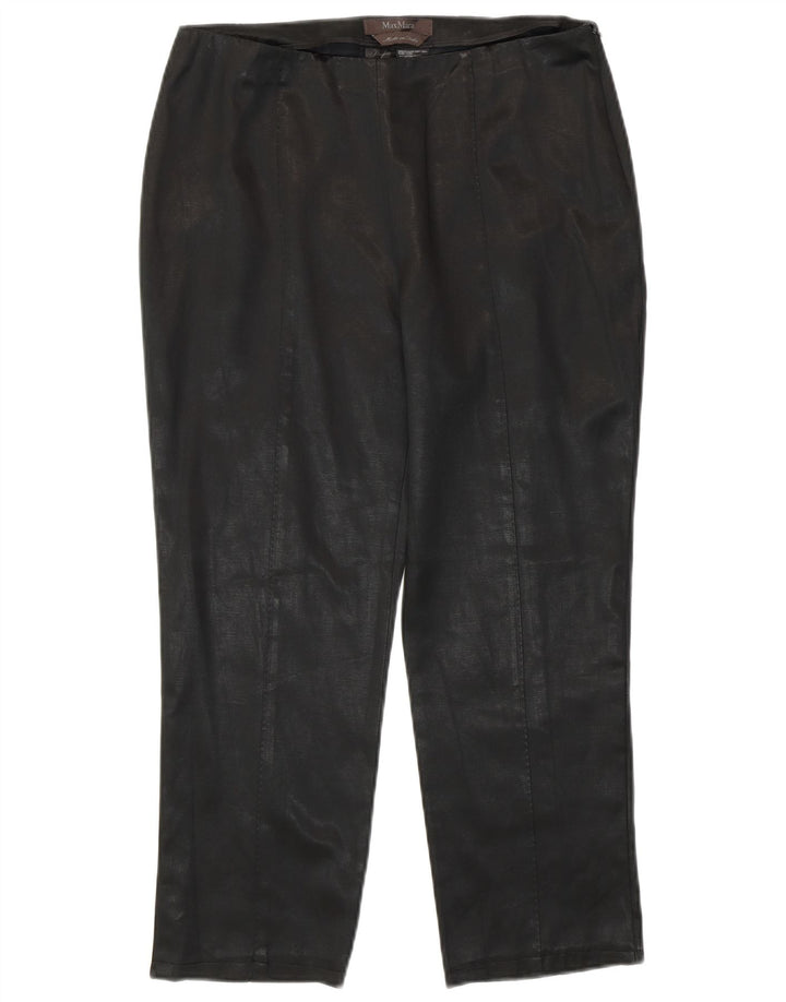 Pantaloni corti da donna Max Mara UK 12 medi W30 L23 cotone nero