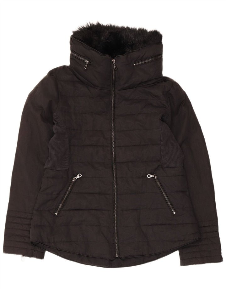 Giacca imbottita da donna MINT VELVET UK 12 Cotone nero medio