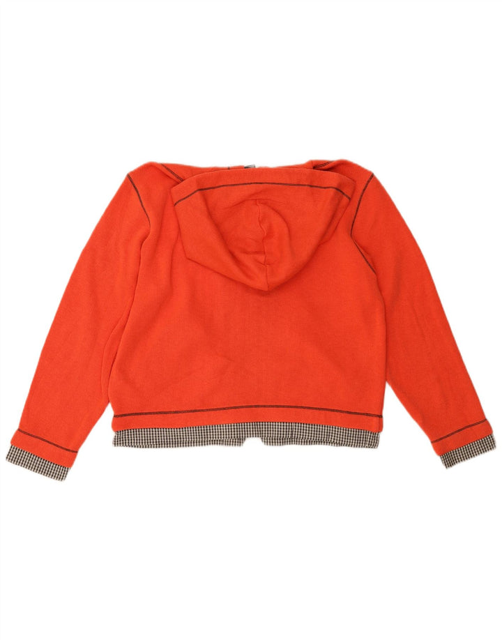 Maglione con cappuccio e zip corto oversize da donna LOTTO UK 10 piccolo poliestere rosso