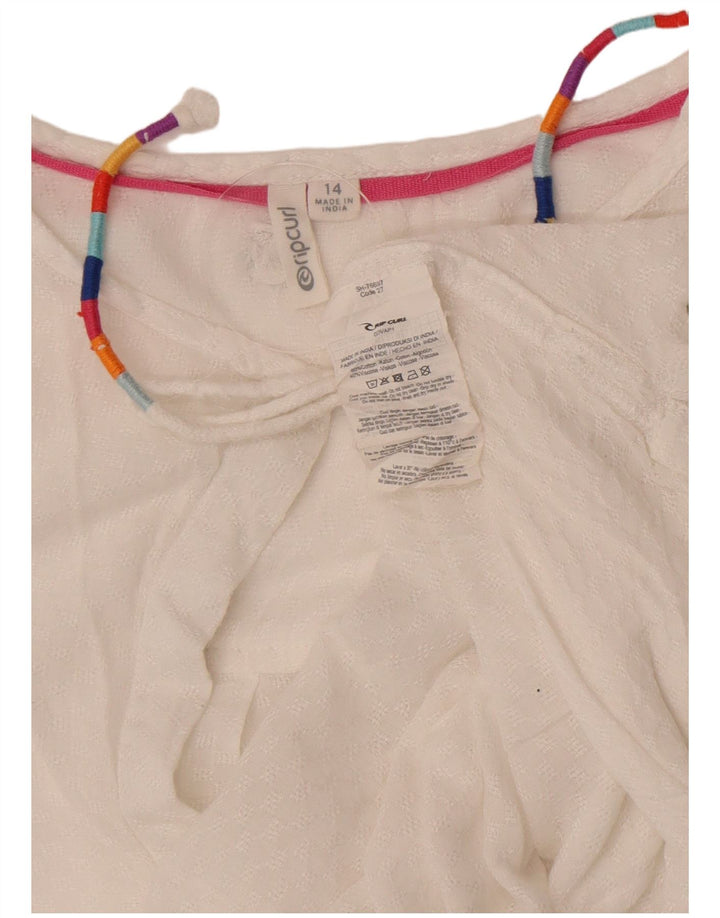 Camicetta da donna a maniche lunghe trasparente Rip Curl UK 14 grande bianca