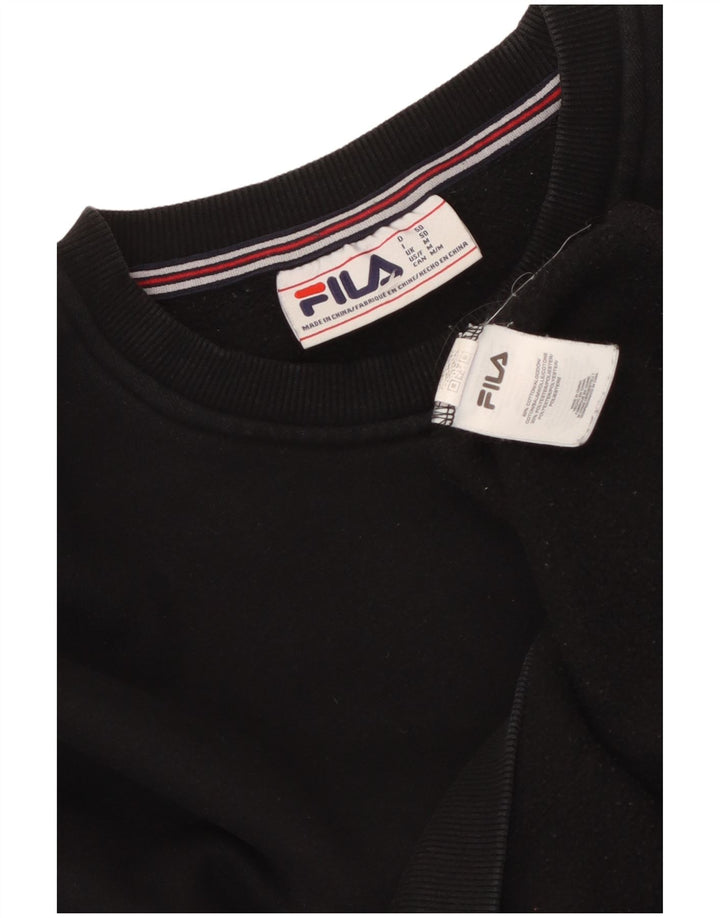 FILA Felpa grafica da uomo Maglione medio cotone nero