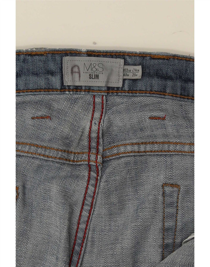 Jeans slim da uomo Marks & Spencer W40 L29 cotone blu