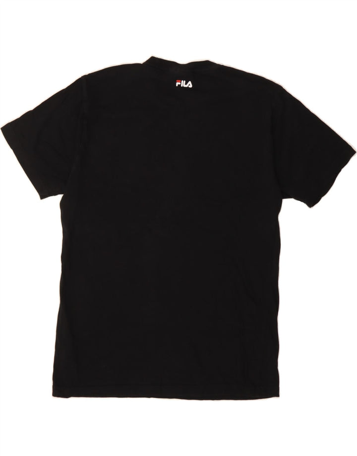 FILA Mens Graphic T-Shirt Top Medium Black Cotton Vintage Fila and Second-Hand Fila from Messina Hembry 