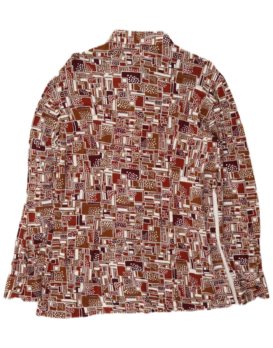 Camicia vintage da uomo grande geometrica multicolore