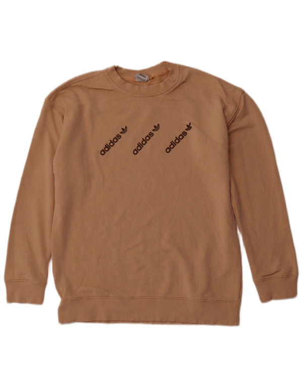 ADIDAS Felpa grafica da uomo Maglione marrone medio in cotone sportivo